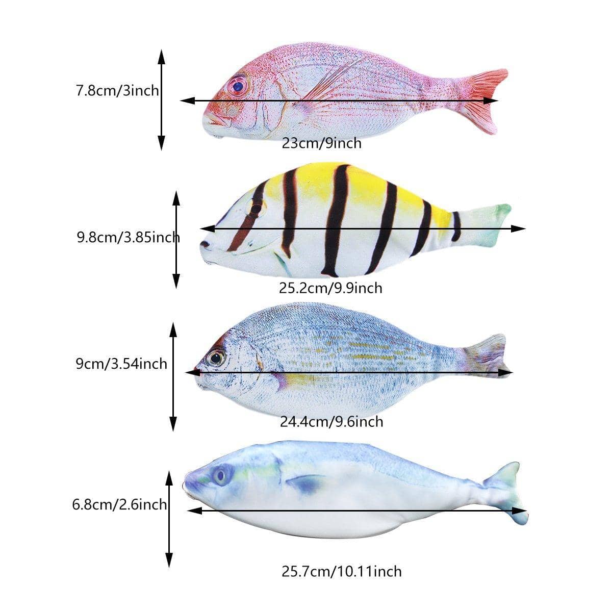 Realistic Fish Pencil Case, Large Capacity - Silver Round Fish - view 4