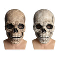 Realistic Latex Skull Halloween Mask with Movable Jaw in Bone White, Costume Party Wear - view 3