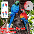 Realistic Resin Parrot Wall Hanging Pair for Home and Garden - Red - view 2
