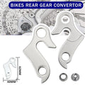 Rear Derailleur Hanger Dropout Adapter for MTB Bikes, Silver Alloy