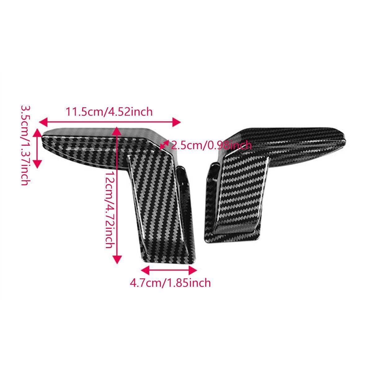 Rear Window Defogger Wire Protector Covers, Set of 2 - Black Carbon Fibre Look - view 3