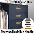 Recessed Invisible Cabinet Door Handle - Black, 140 mm - view 2