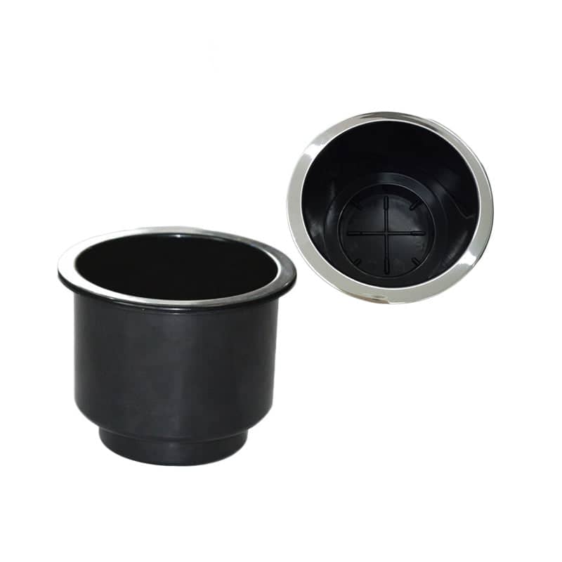 Recessed Plastic Cup Drink Holder for Car, Boat and RV, Black, Pack of 4 - view 2