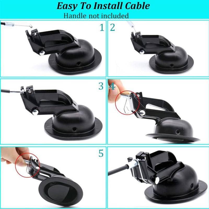 Recliner Release Cable Replacement, 880 mm Overall - 145 mm Exposed Wire - view 4