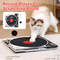 Record Player Cat Scratching Board Corrugated Cardboard Cat Toy with Spring Ball