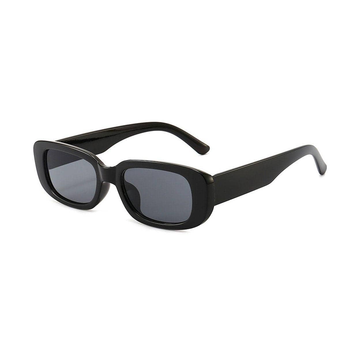 Rectangle Sunglasses - Black Frame and Black Lenses