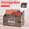 Rectangular 3 Layer Wooden Storage Box for Home Office Desk Organiser