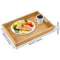 Rectangular Bamboo Serving Trays with Handles, Pack of 4 - view 3