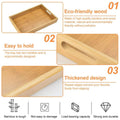 Rectangular Bamboo Serving Trays with Handles, Pack of 4 - view 5