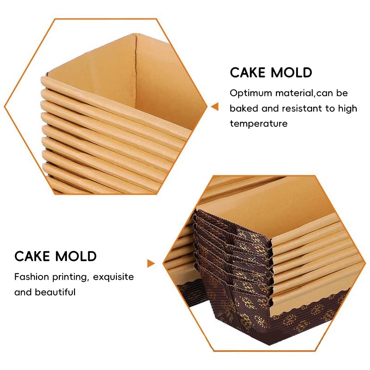 Rectangular Cake Cupcake Liners for Baking Muffin and Pastry - Pack of 100 - view 5