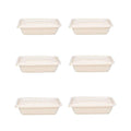 Rectangular Corn Starch Lunch Boxes with Lids, Pack of 50 - 850 ml (210 x 140 x 51 mm) - view 3