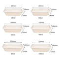 Rectangular Corn Starch Lunch Boxes with Lids, Pack of 50 - 850 ml (210 x 140 x 51 mm) - view 4