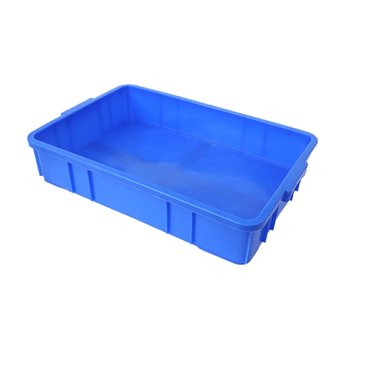 Rectangular Hardware Tool Storage Box with Side Handles - Blue