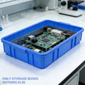 Rectangular Hardware Tool Storage Box with Side Handles - Blue - view 5