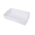 Rectangular Hardware Tool Storage Box with Side Handles - White