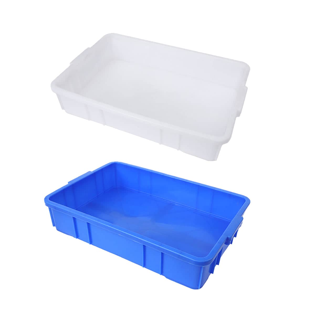 Rectangular Hardware Tool Storage Box with Side Handles - White - view 3