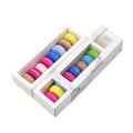 Rectangular Macaron Boxes for Favours, Pack of 25 - White, 16 Hold