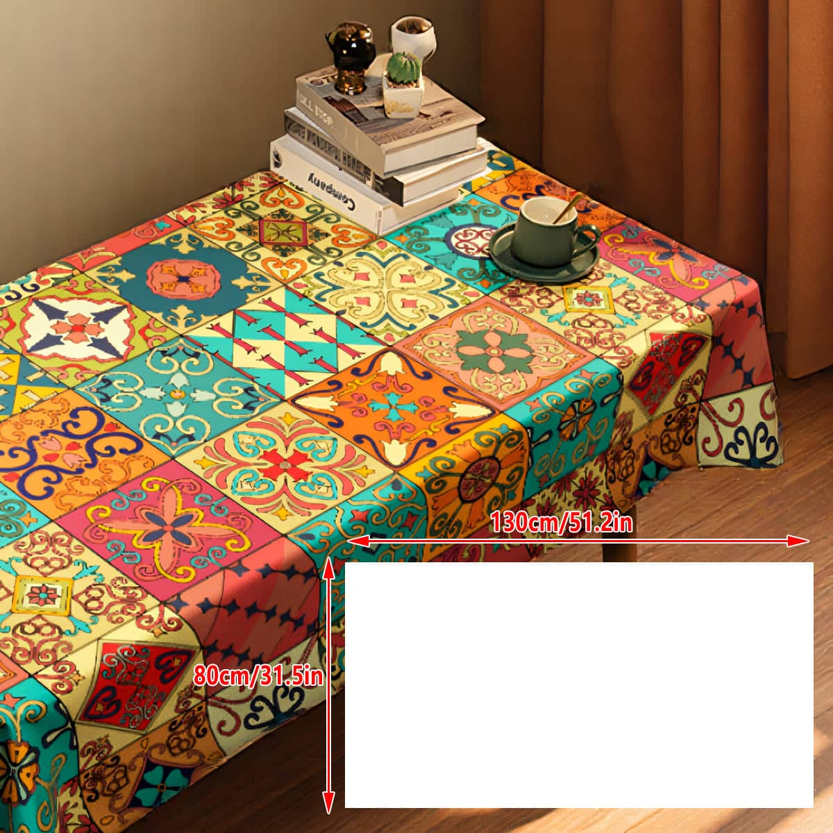 Rectangular Nordic Pattern Tablecloth for Dining Tables 130 x 80 cm - view 3