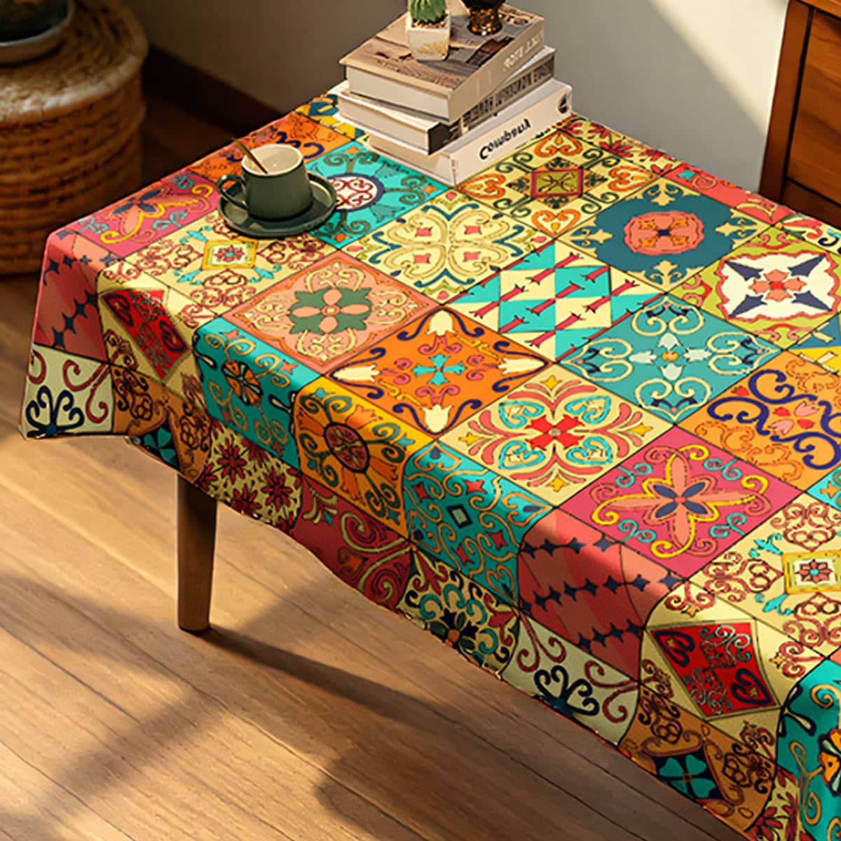 Rectangular Nordic Pattern Tablecloth for Dining Tables 130 x 80 cm - view 5