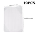 Rectangular Plastic Serving Tray Set of 12 White Anti-Slip Stackable Trays - view 3