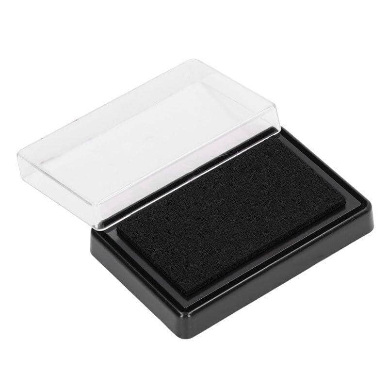 Rectangular Stamp Ink Pad for Fingerprints and Rubber Stamps, 63 x 95 mm - Black