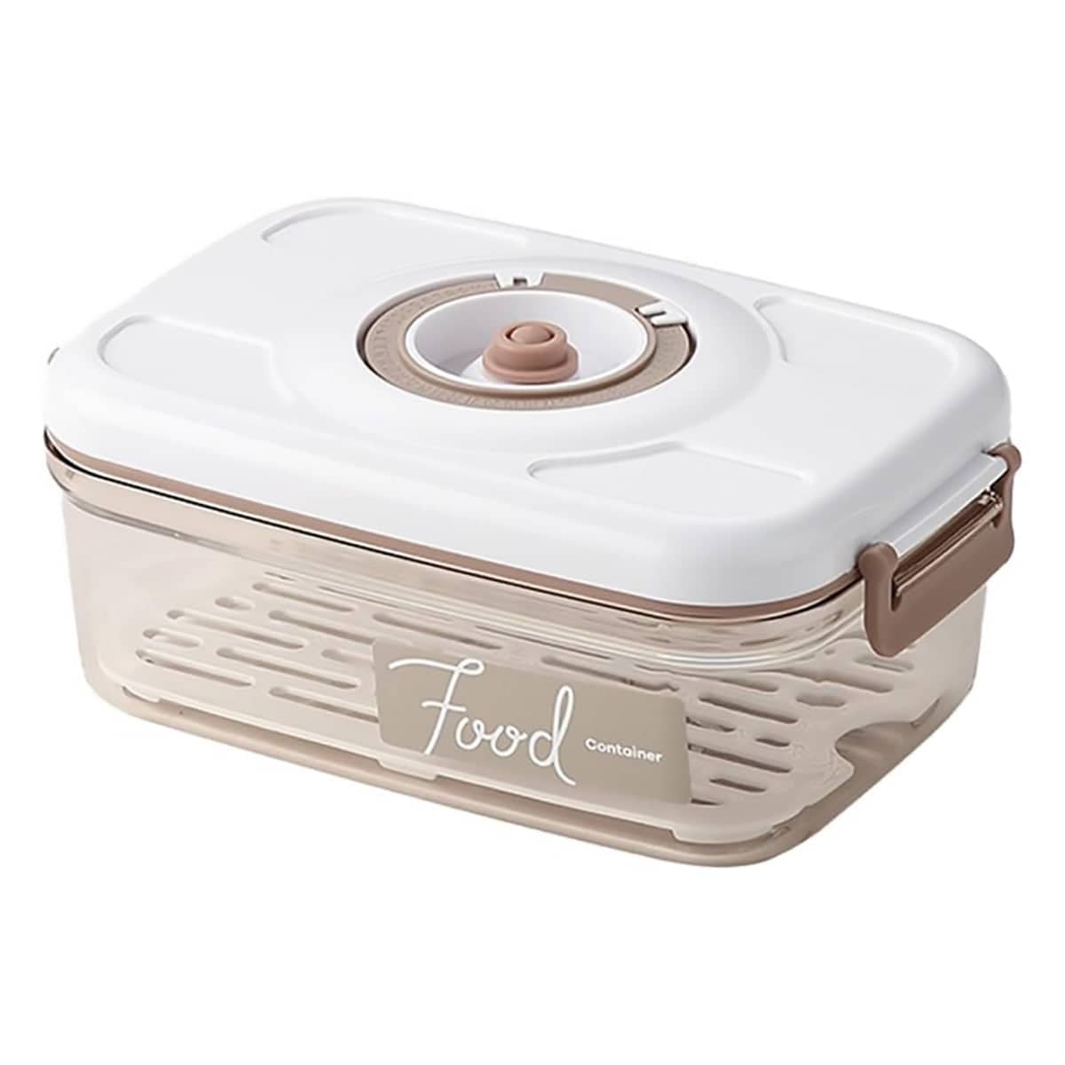 Rectangular Vacuum Food Storage Container with Manual Pump - 2100ml