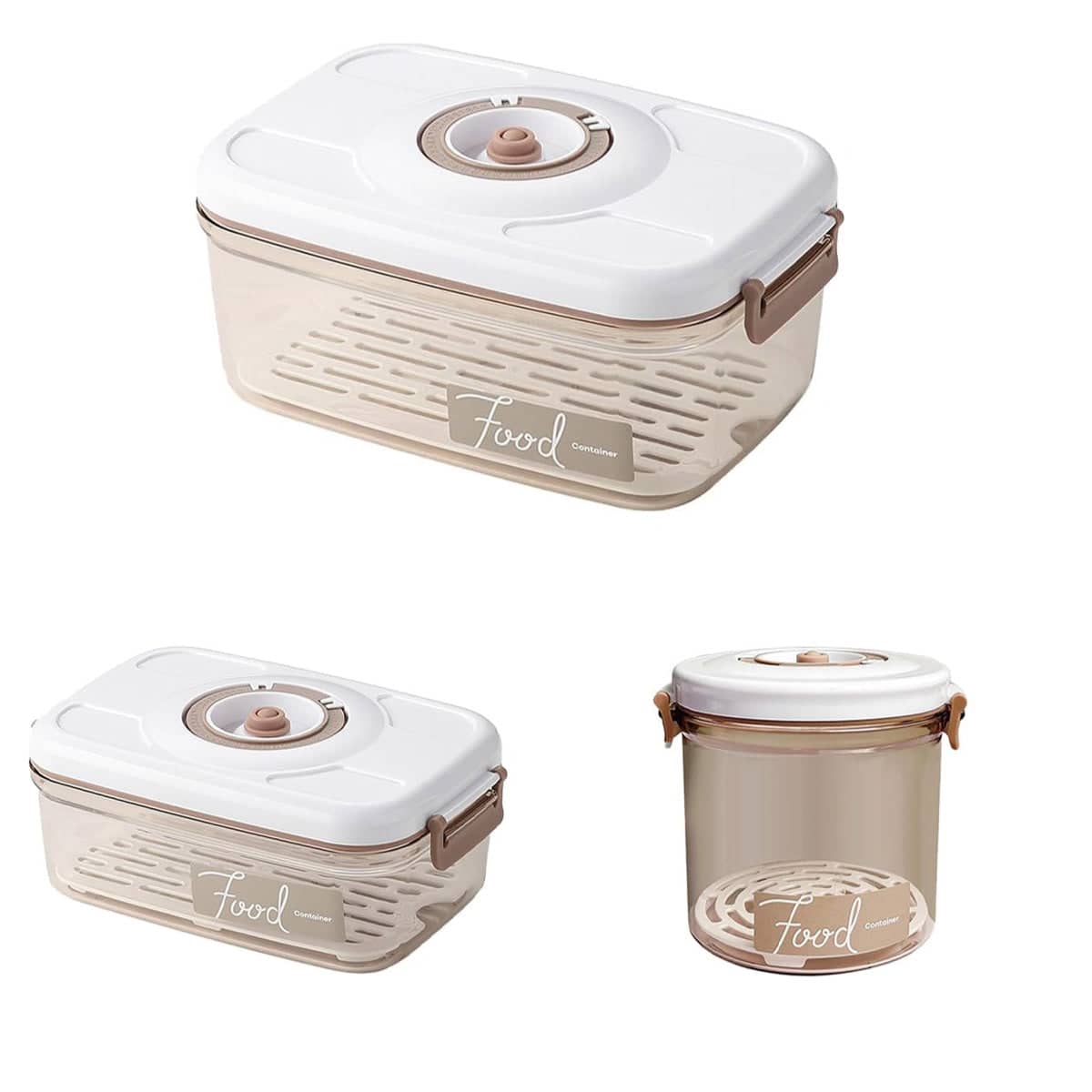 Rectangular Vacuum Food Storage Container with Manual Pump - 2100ml - view 3
