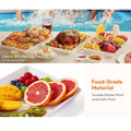 Rectangular White Plastic Deli Display Tray Set of 3 for Serving Platters - view 4