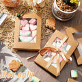 Rectangular Window Kraft Paper Gift Boxes Pack of 50 - Khaki, without Hook - view 5