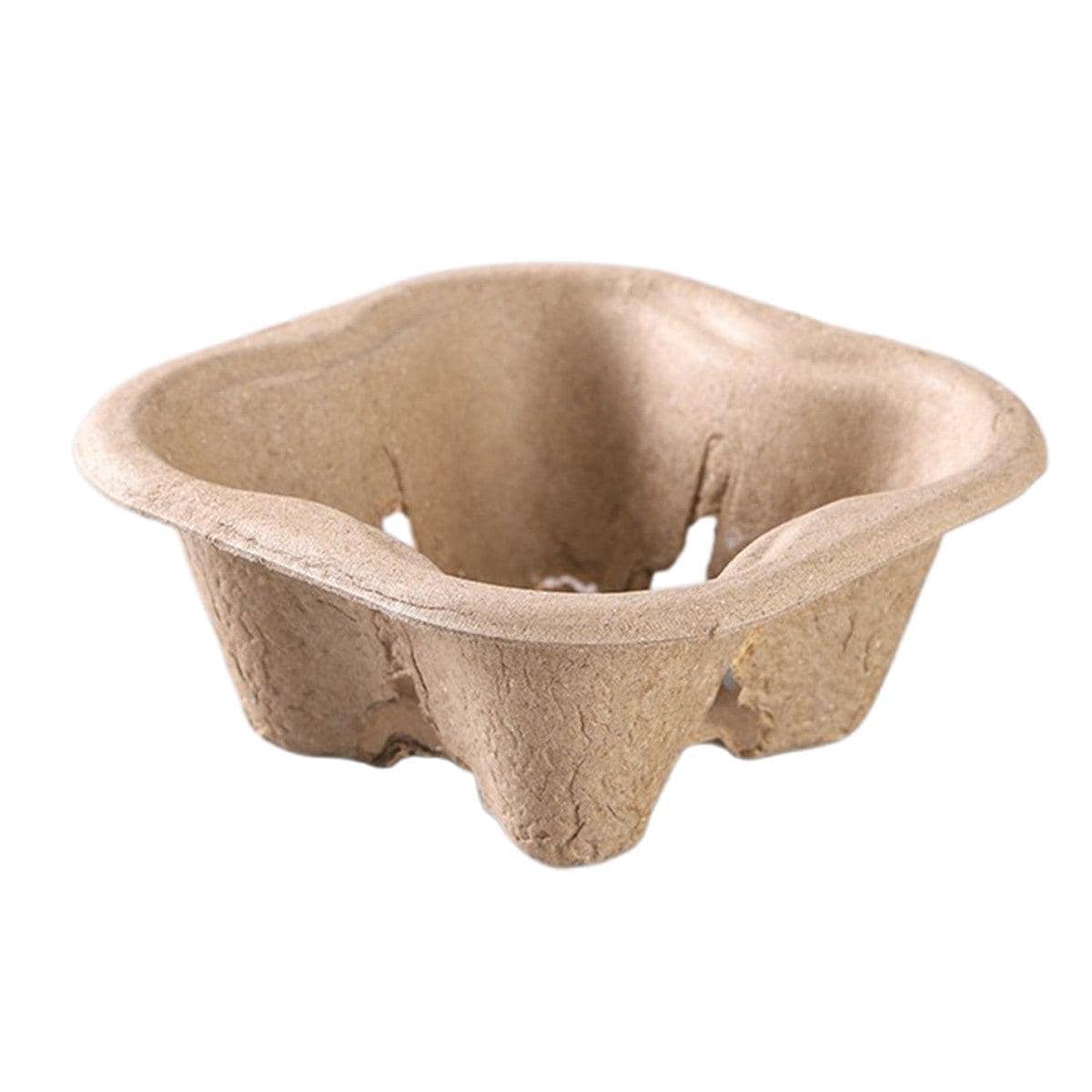 Recycled Paper Pulp Cup Carry Trays, Pack of 100 - 1 Cup