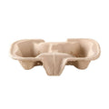Recycled Paper Pulp Cup Carry Trays, Pack of 100 - 2 Cup