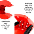 Red and Black Wall Mounted Car Wash Mat Clips, Pack of 4 - view 4
