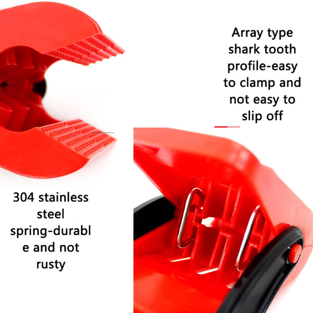 Red and Black Wall Mounted Car Wash Mat Clips, Pack of 4 - view 4