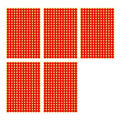Red Colour Sticker Dots Adhesive Round Labels - 8mm, 260 Dots, 5 Sheets
