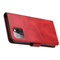 Red Faux Leather Wallet Flip Case with Card Slot - iPhone 13 Pro - view 3