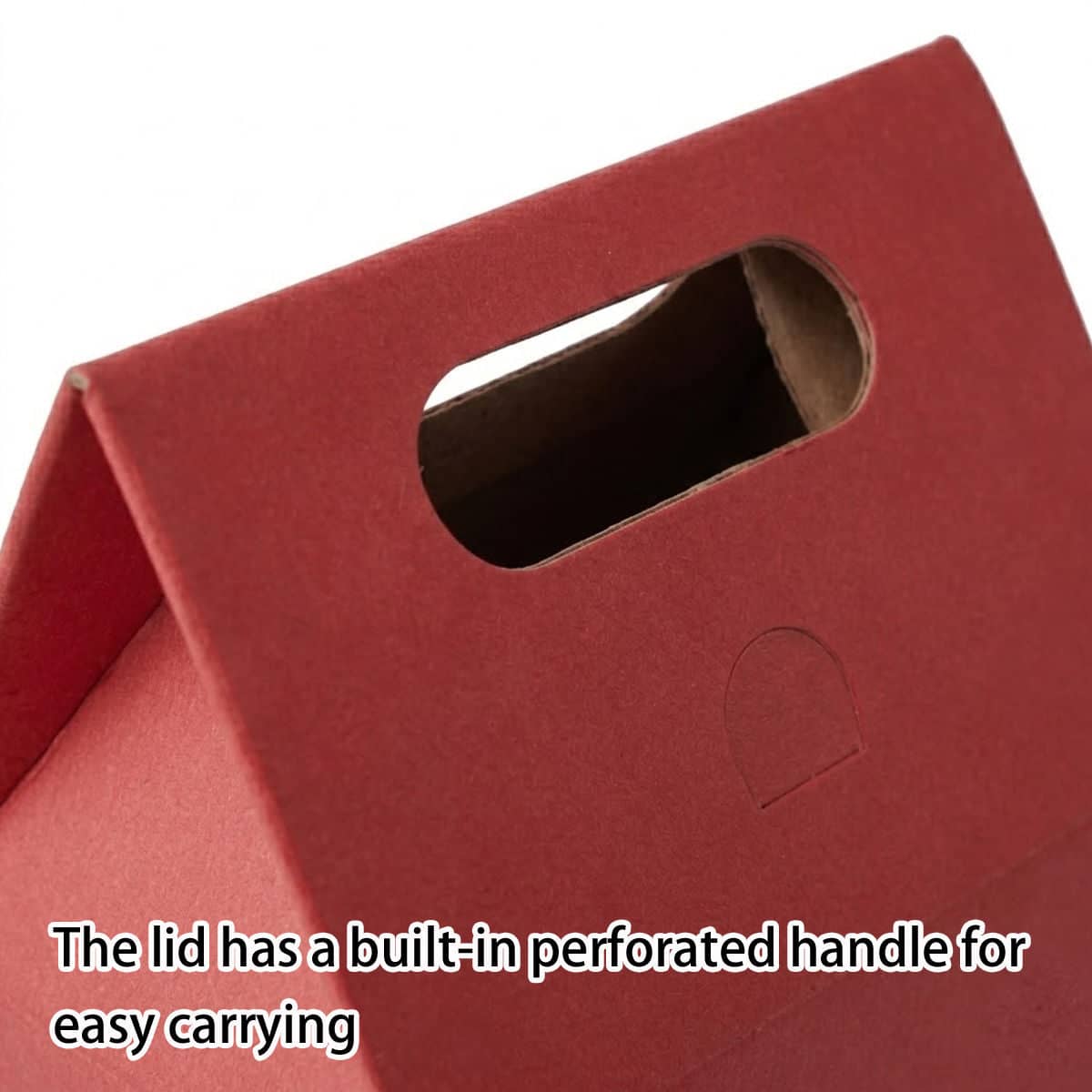 Red Gable Gift Boxes with Handle, Pack of 30 - 15.8 x 8.8 x 26.5 cm - view 5