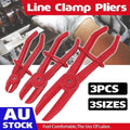 Red Nylon Hose Clamp Pliers Set of 3 for Fuel, Brake and Water Lines