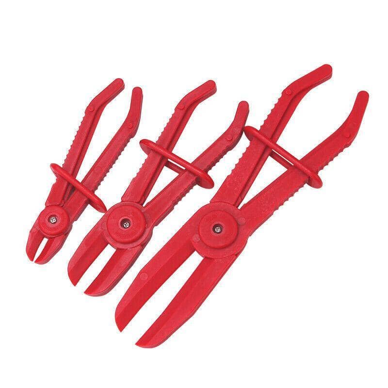 Red Nylon Hose Clamp Pliers Set of 3 for Fuel, Brake and Water Lines - view 2