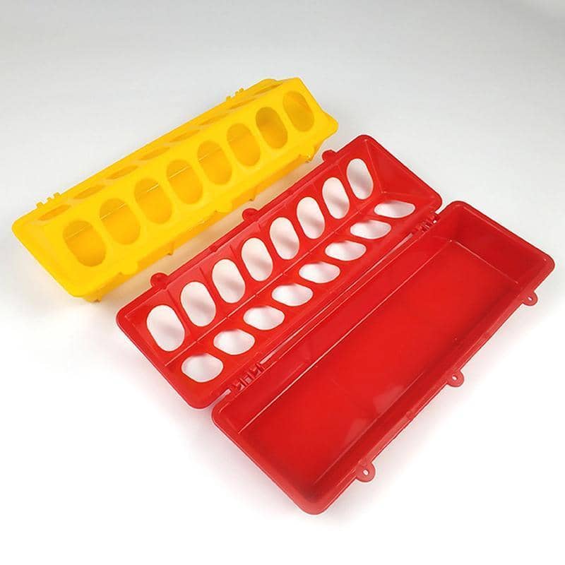 Red Plastic Feeder Storage Trough for Quail, Chicks, Pigeons and Poultry, 30 cm - view 5