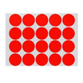 Red Round Dot Stickers - 50mm, 40 Dots