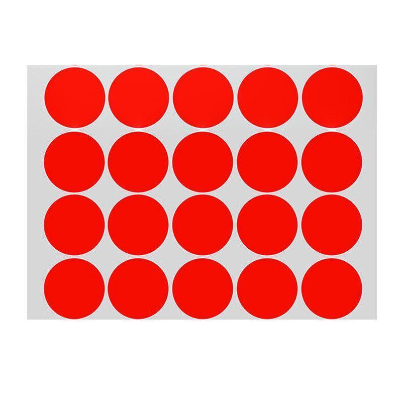 Red Round Dot Stickers - 8mm, 1300 Dots