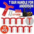 Red T-Bar Handles for 50 Amp Anderson Style Plug Connectors - Pack of 10