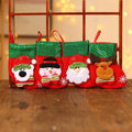 Red Velvet Christmas Stocking Gift Bag - Deer - view 3