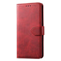 Red Faux Leather Wallet Flip Case with Card Slot - iPhone 14 Pro