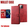 Red Wallet Flip Case with Card Slots, Synthetic Leather, for iPhone 14 Pro Max - view 2