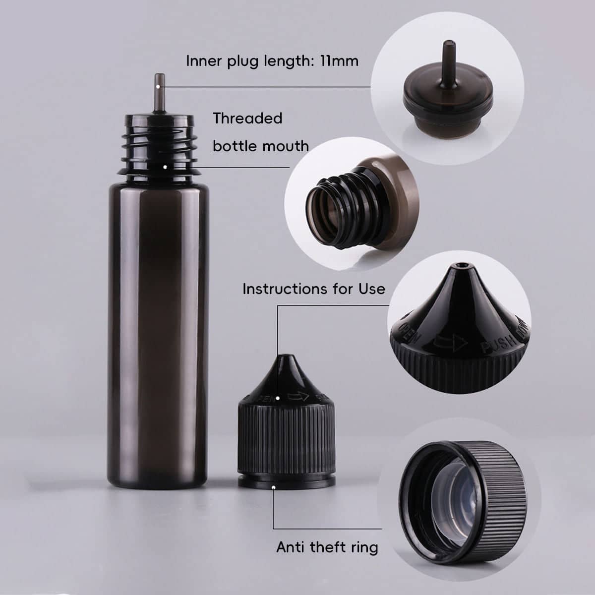 Refill Dropper Squeeze Bottles 100ml, Pack of 30 Portable Dropper Bottle Set - view 5