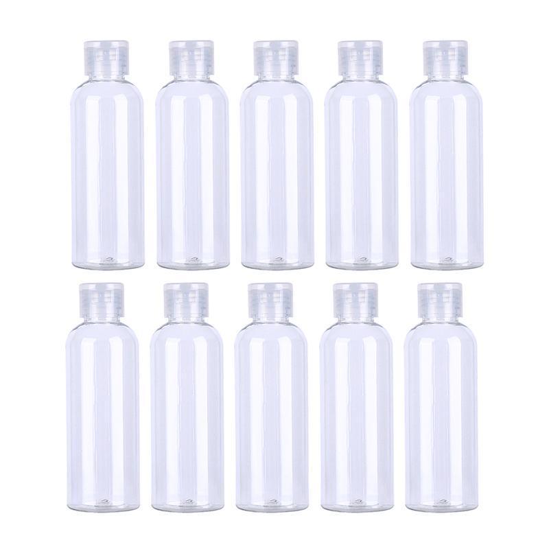 Refillable Clear Travel Bottles with Flip Caps, 100 ml - Pack of 10 - view 2