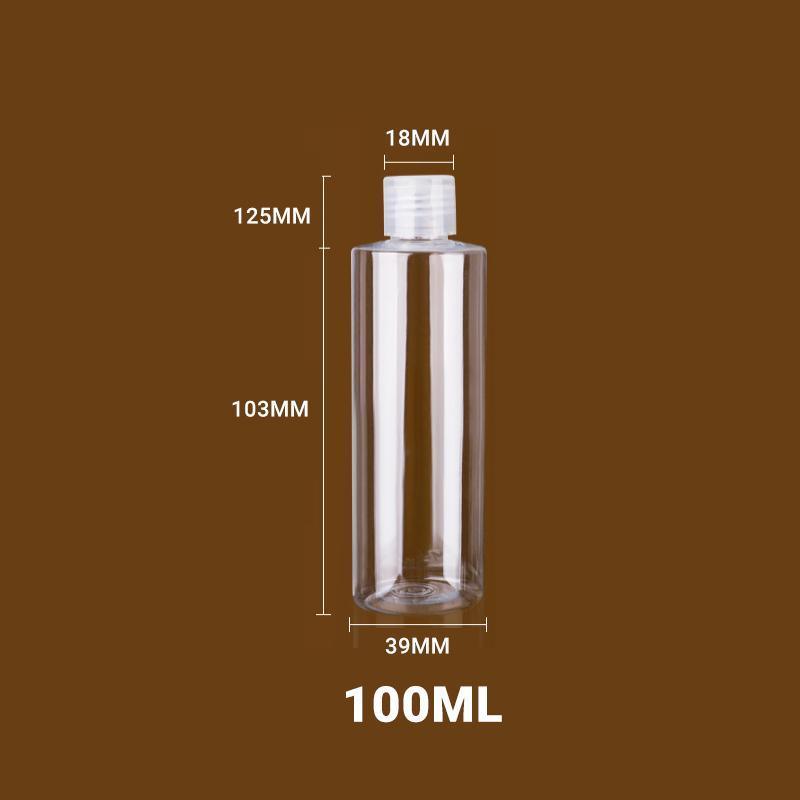 Refillable Clear Travel Bottles with Flip Caps, 100 ml - Pack of 10 - view 3