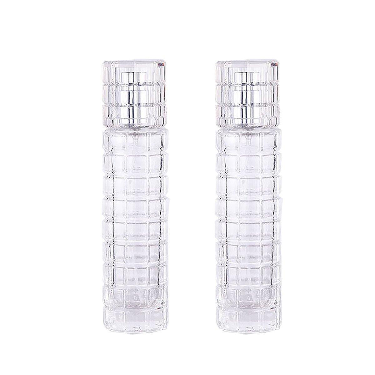 Refillable Glass Spray Bottles, 30 ml, Pack of 2 - Silver