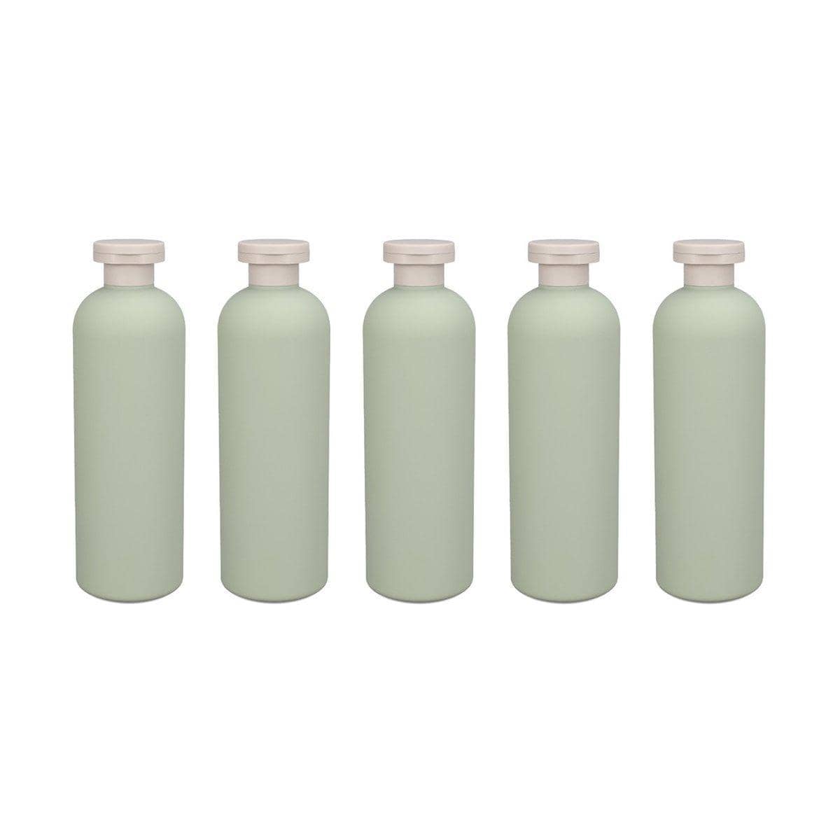 Refillable Green Plastic Travel Squeeze Bottles 400 ml, Pack of 5 - view 2